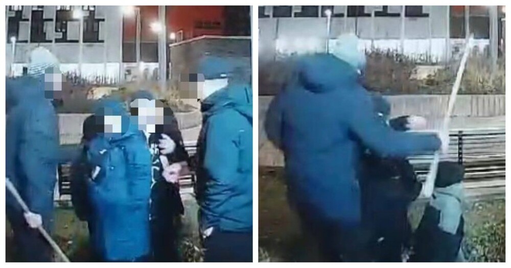 В Москве мужик и его друг-мигрант поймали школьников и поставили их на колени