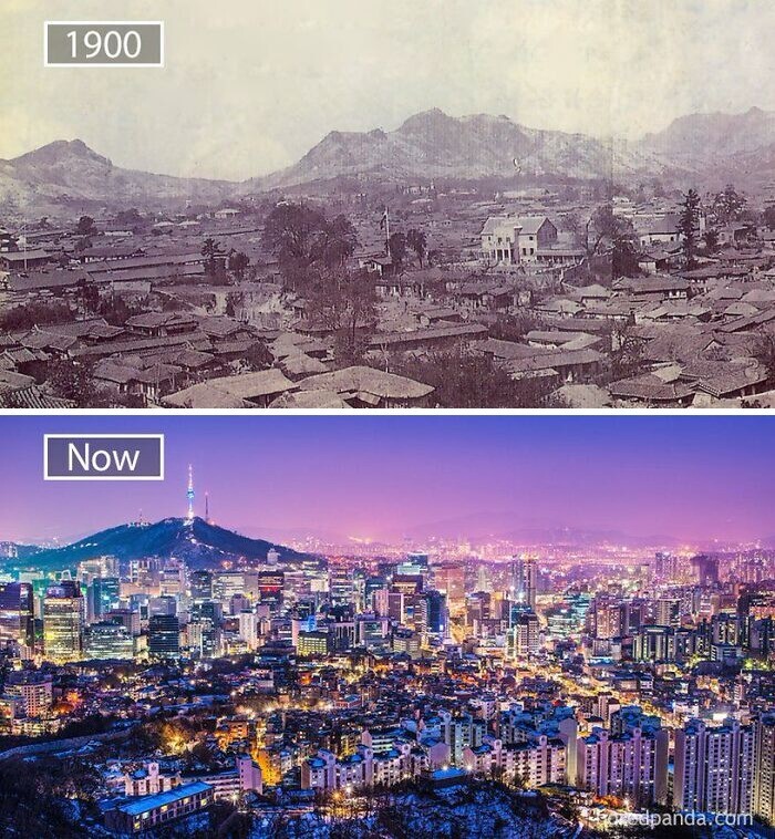 41. Сеул, Южная Корея, 1900 и сейчас