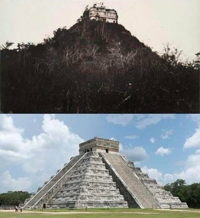 24. Чичен-Ица, Мексика, 1892 и сейчас