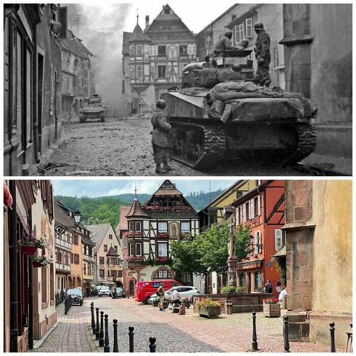 22. Кайзерсберг, Франция, 1944 и сейчас