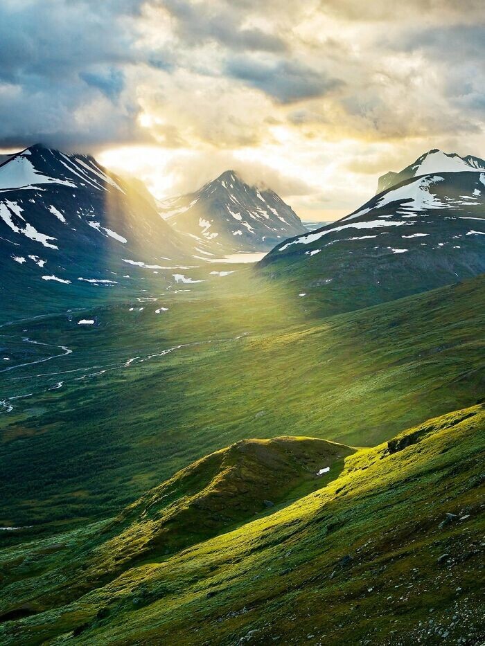 16. Полночное солнце в Сареке, крупнейшей в Швеции зоне дикой природы