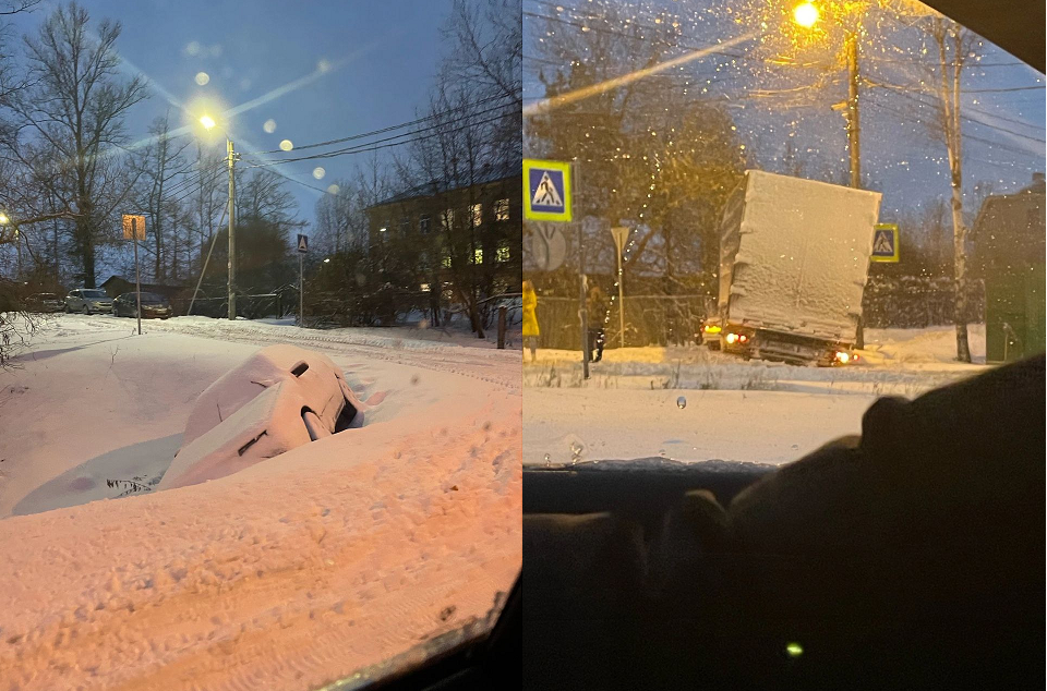 Взятие снежного городка в Питере: опять метель и ноль снегоуборки