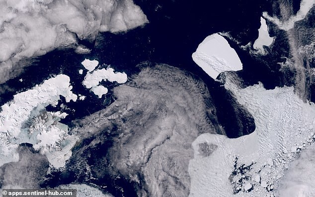 Самый большой в мире айсберг вынесло в чистую воду Южного океана
