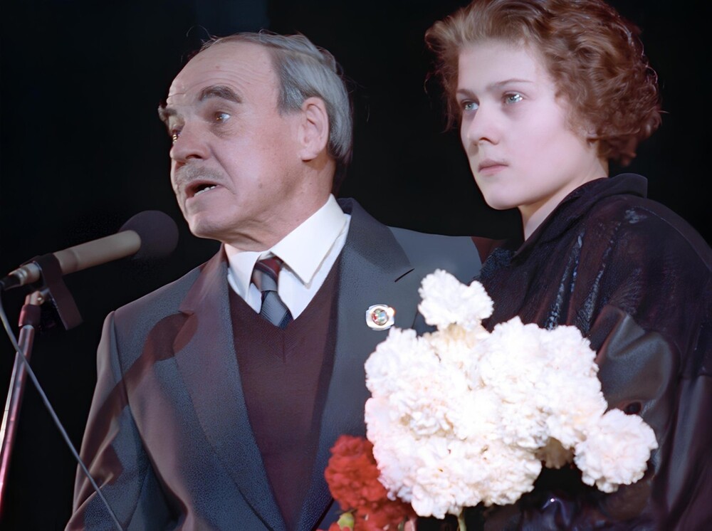 Михаил Глузский вместе с Марией Голубкиной на III Всесоюзном фестивале актеров советского кино «Созвездие-91», 1991 год.