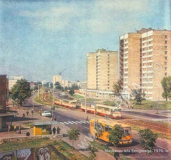 Рига, Латвийская ССР. Московская улица. 1970-е годы.