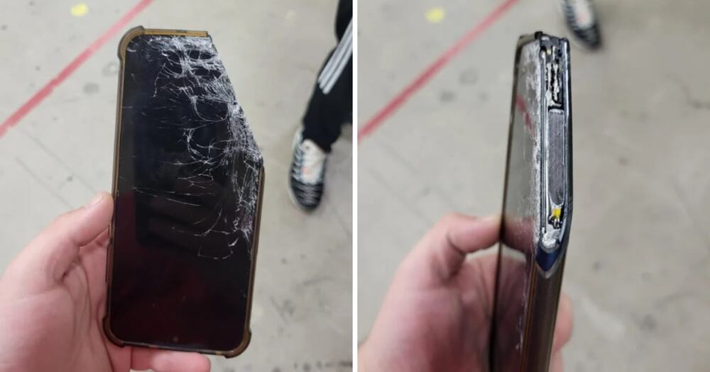 «Мой коллега оставил свой телефон под промышленным ножом для бумаги»