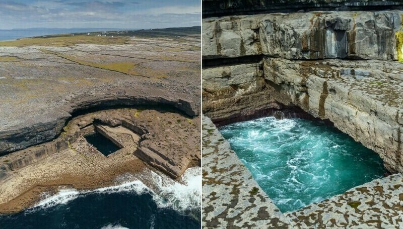 Природный бассейн Ирландии идеальной формы, который словно создан для плавания