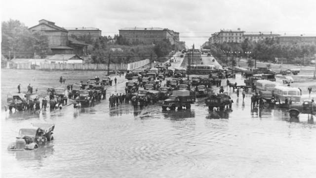 Новосибирск, в районе пл. Труда, 1960 год.