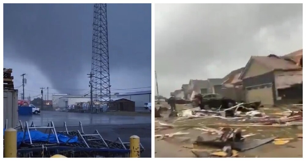 Смертоносный торнадо в США попал на видео