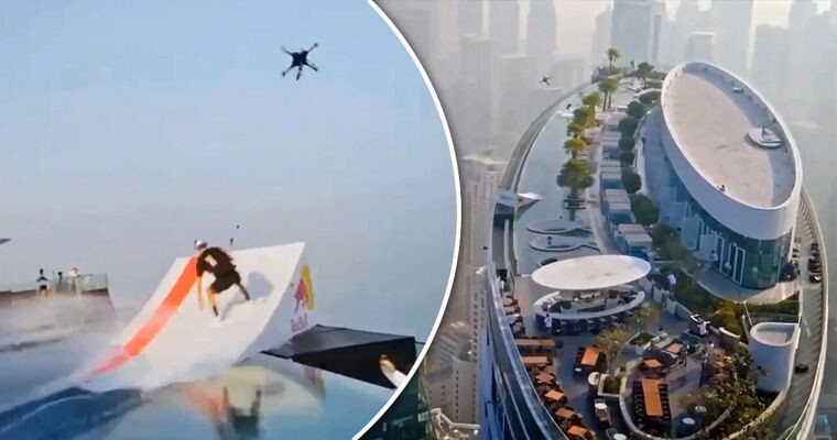 Американский экстремал совершил уникальный прыжок с небоскреба в Дубае