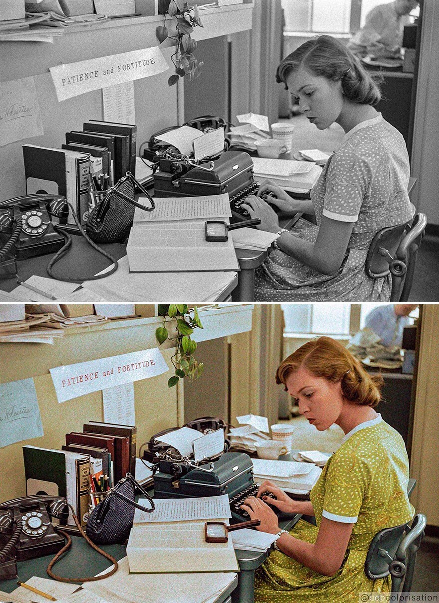 20. Мэри Камминг, 21 год, секретарь в офисе дизайнера Раймонда Лоуи, Нью-Йорк, 1956 год