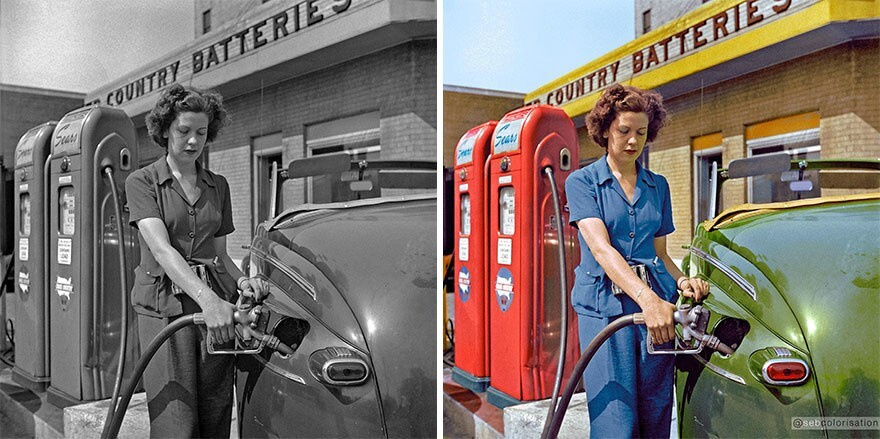 26. Вирджиния Лайвли, работница заправочной станции, Луисвилл, штат Кентукки, июнь 1943 года
