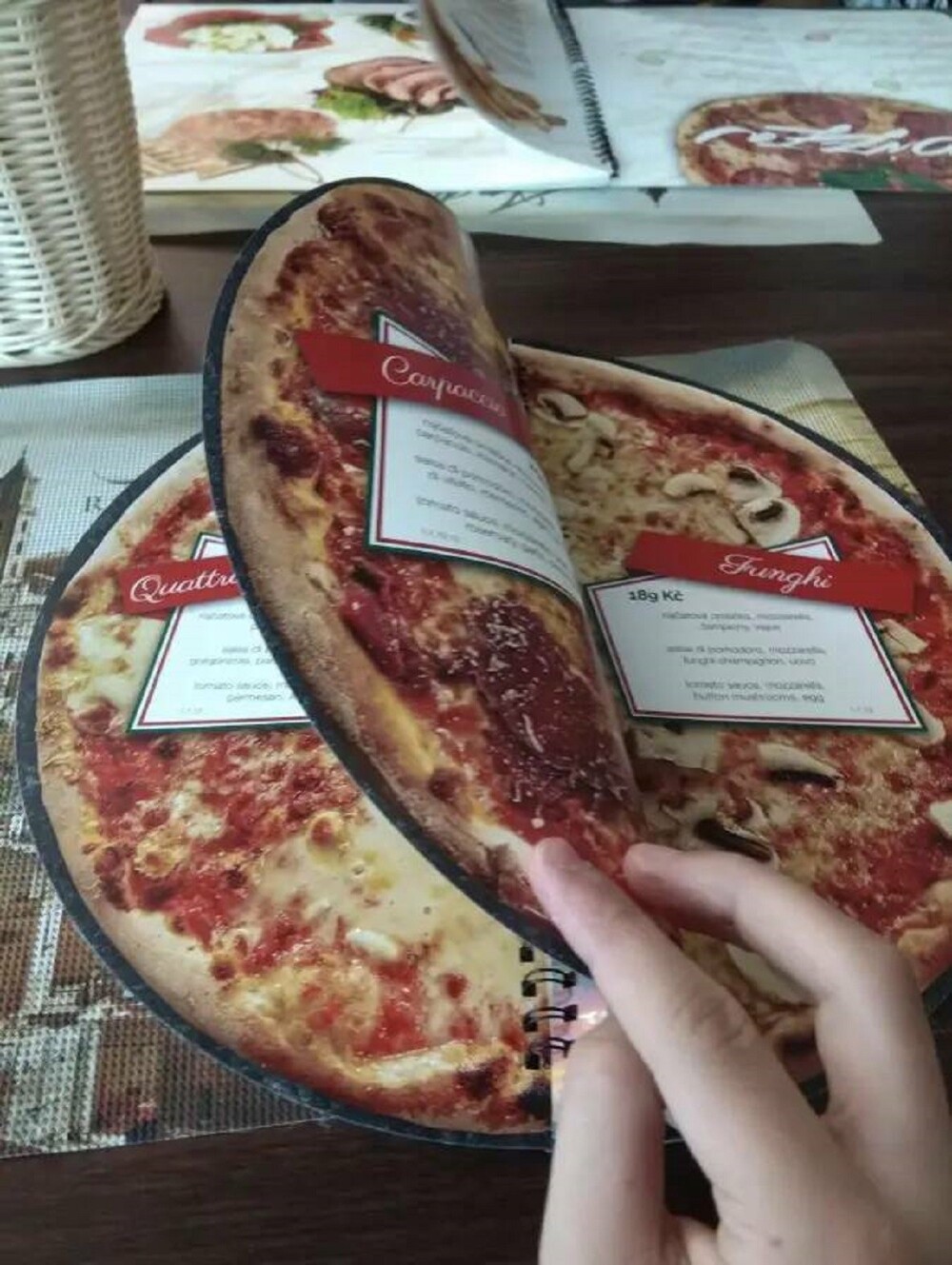 21. В этом меню показано, как именно будет выглядеть ваша пицца, и какого она будет размера