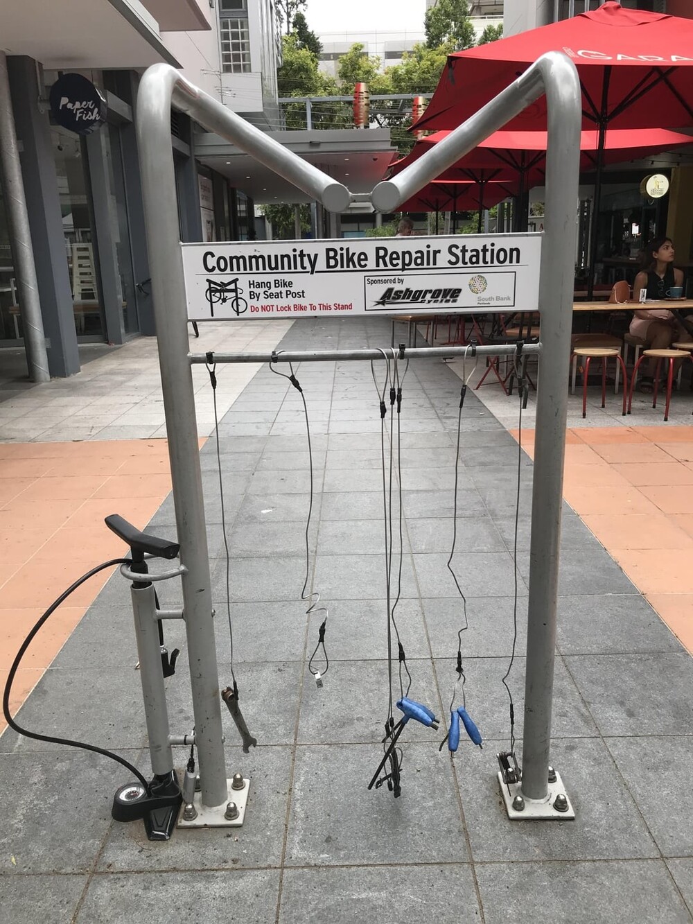 4. В городе Брисбен есть общественные станции ремонта велосипедов