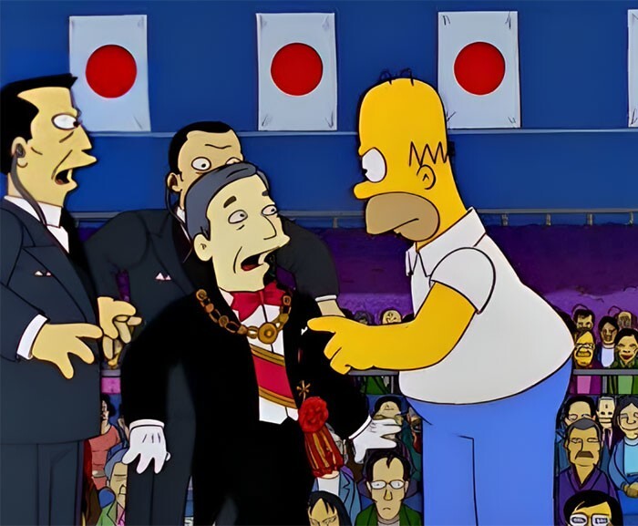 23. Эпизод с Симпсонами, в котором они едут в Японию, запрещен в Японии