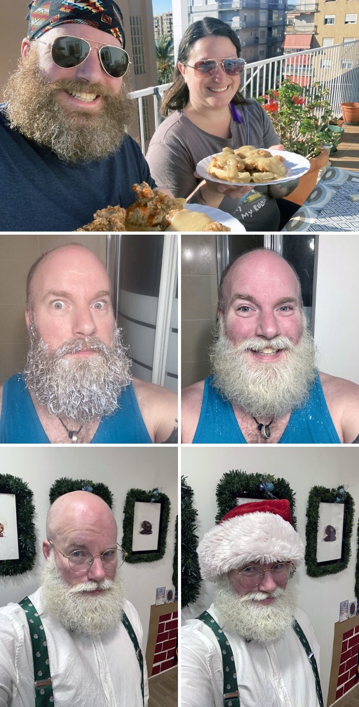 3. "Каждый год я крашу бороду, и хожу в образе Деда мороза весь декабрь"