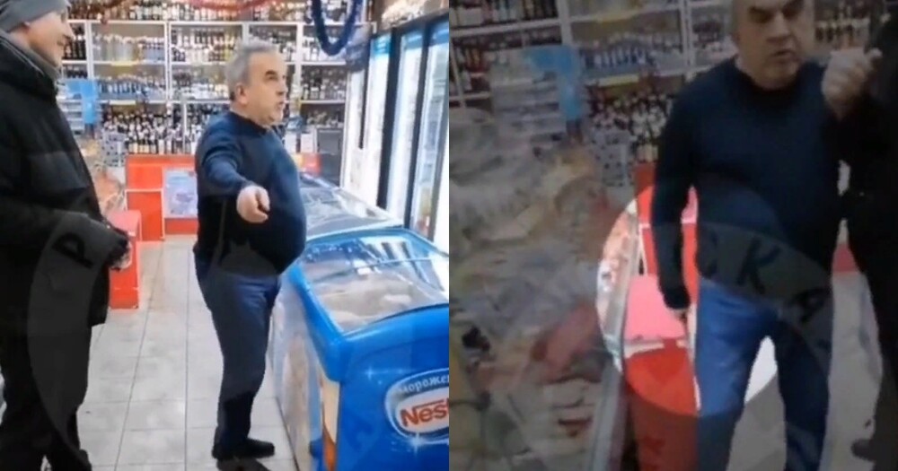 Владелец магазина с ножом в руках выгнал активистов, уличивших его в продаже алкоголя без лицензии