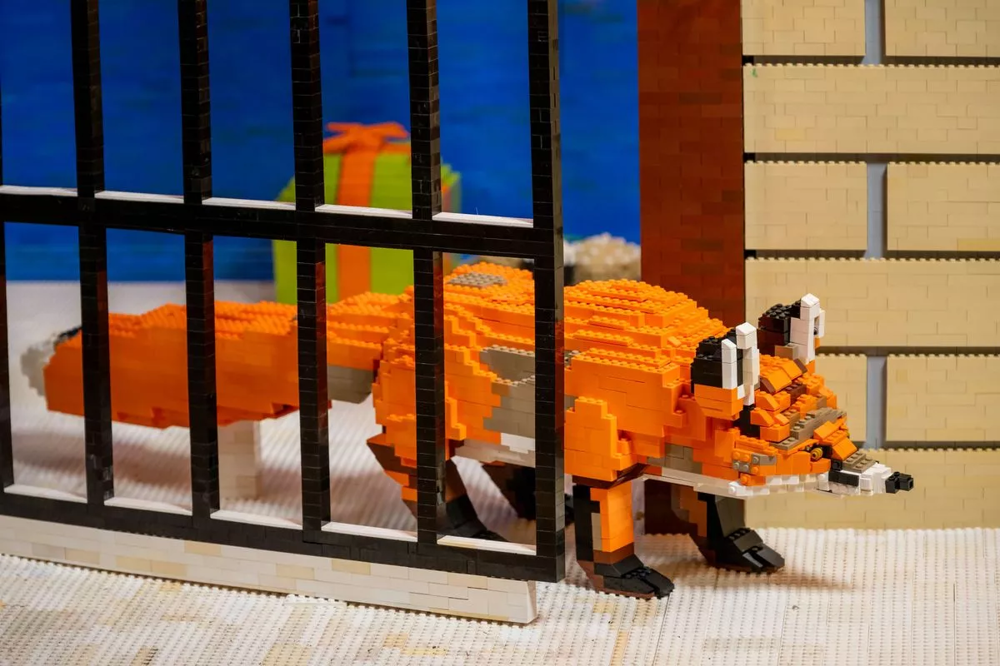 Пара 320 часов собирала огромную будку из Лего
