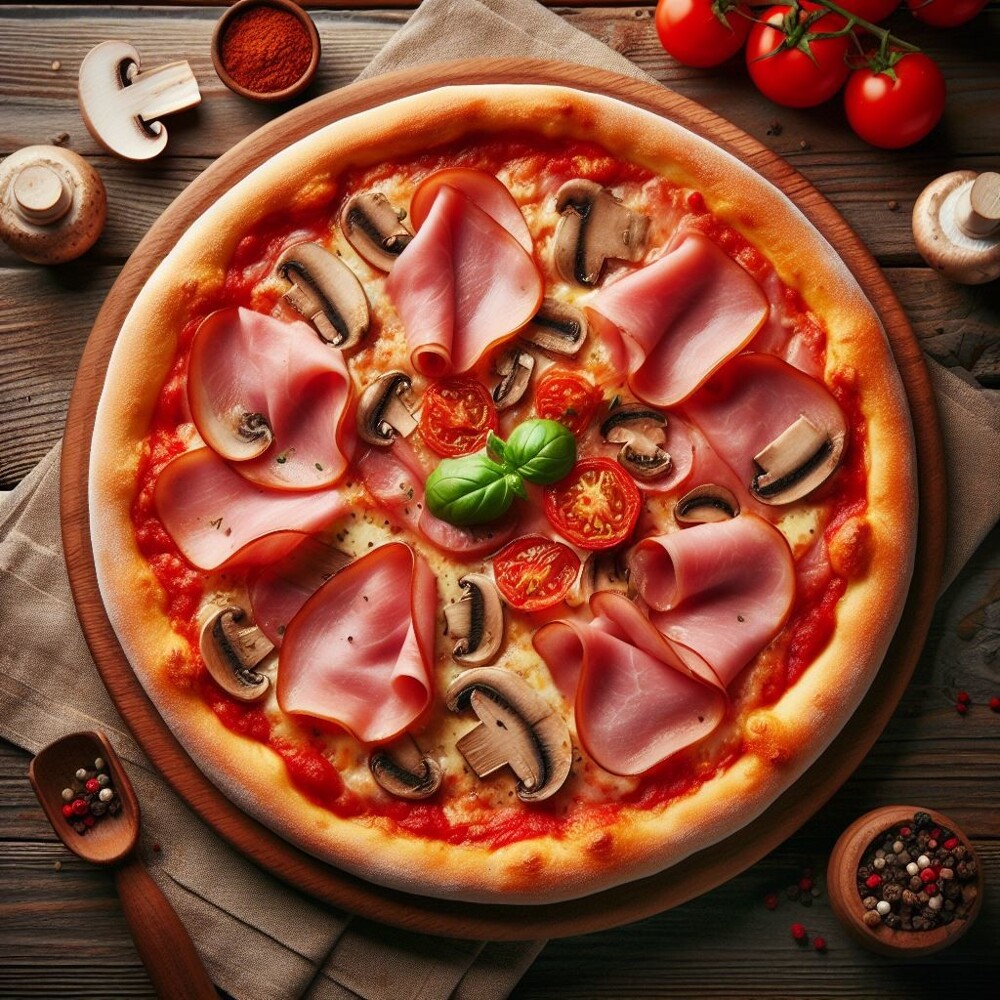 Пицца с ветчиной и грибами: классический итальянский рецепт для домашнего приготовления