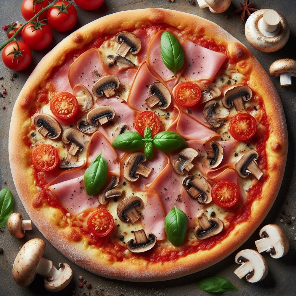 Пицца с ветчиной и грибами: классический итальянский рецепт для домашнего приготовления