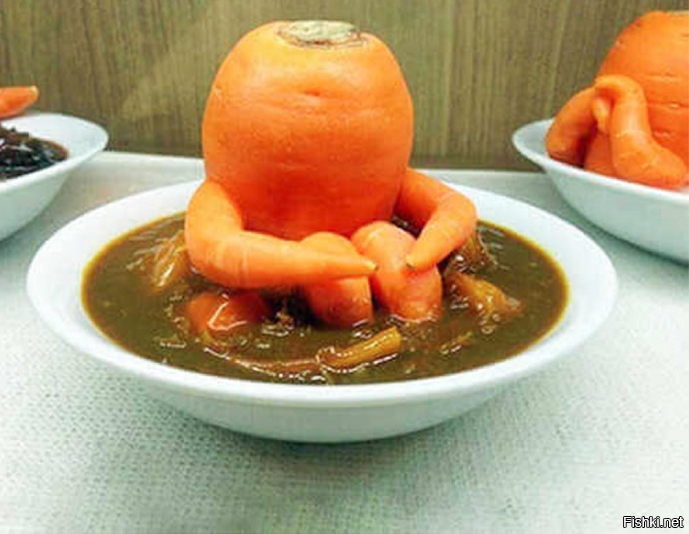 Вчера жена морковный суп сварила