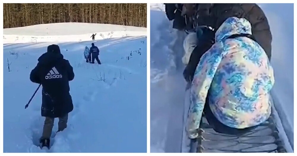 В Челябинской области вывели из леса трёх замерзающих бедолаг, а они сбежали от врачей и медиков