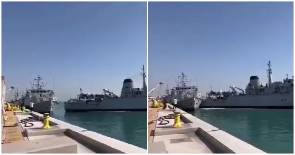Два британских корабля столкнулись у причала в Бахрейне