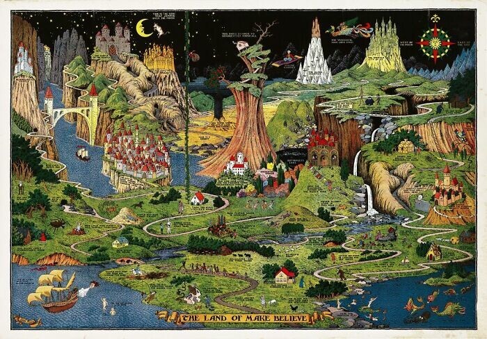 2. Карта Страны чудес Яро Гесса (1930)