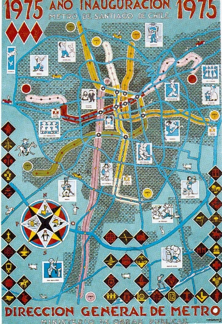 11. Карта метро Сантьяго (1975)
