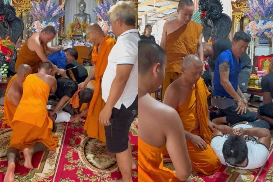 Буддийский монах избил «одержимого» прихожанина