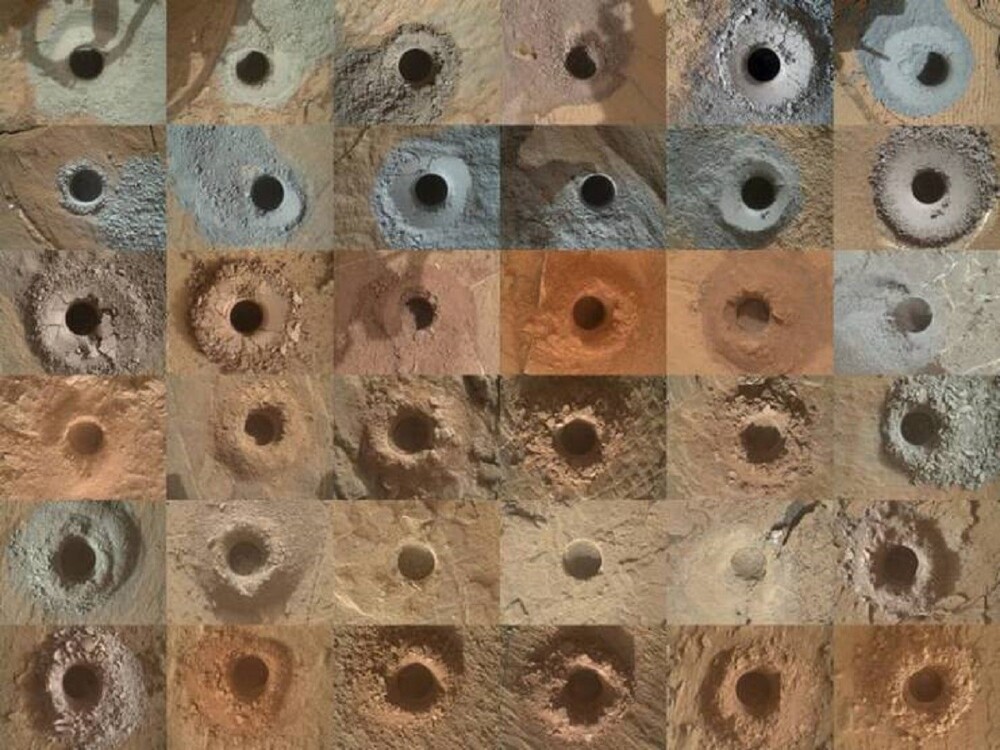 18. 36 отверстий, которые пробурил марсоход Curiosity 