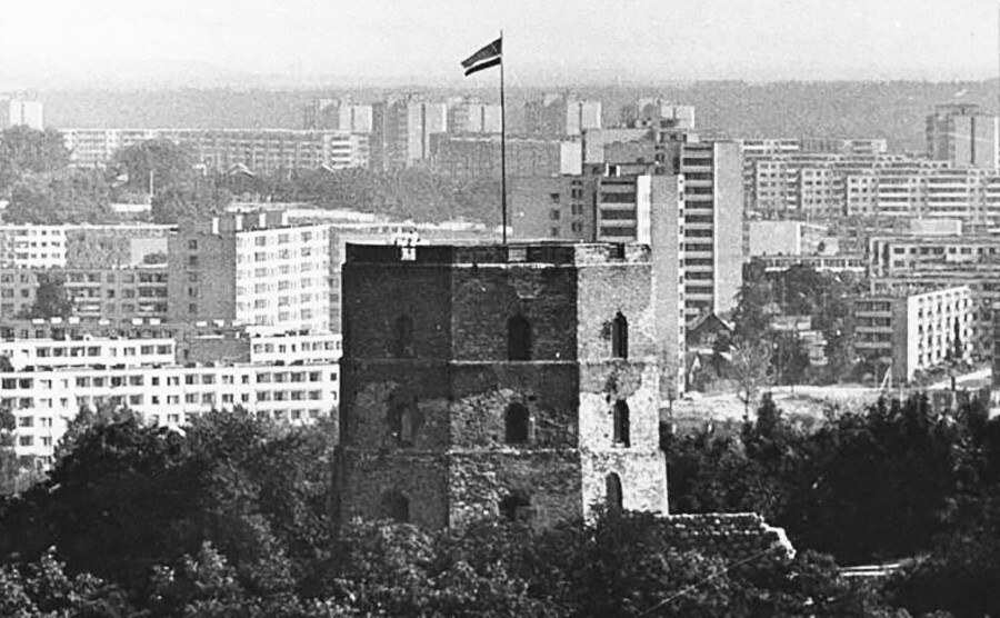 Башня Гедиминиса в Вильнюсе, 1980-е гг.  Александр Абаза