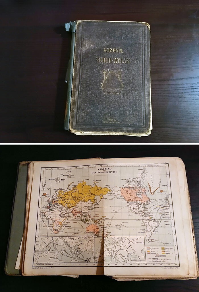 19. "Нашёл атлас мира 125-летней давности в доме бабушки и дедушки"