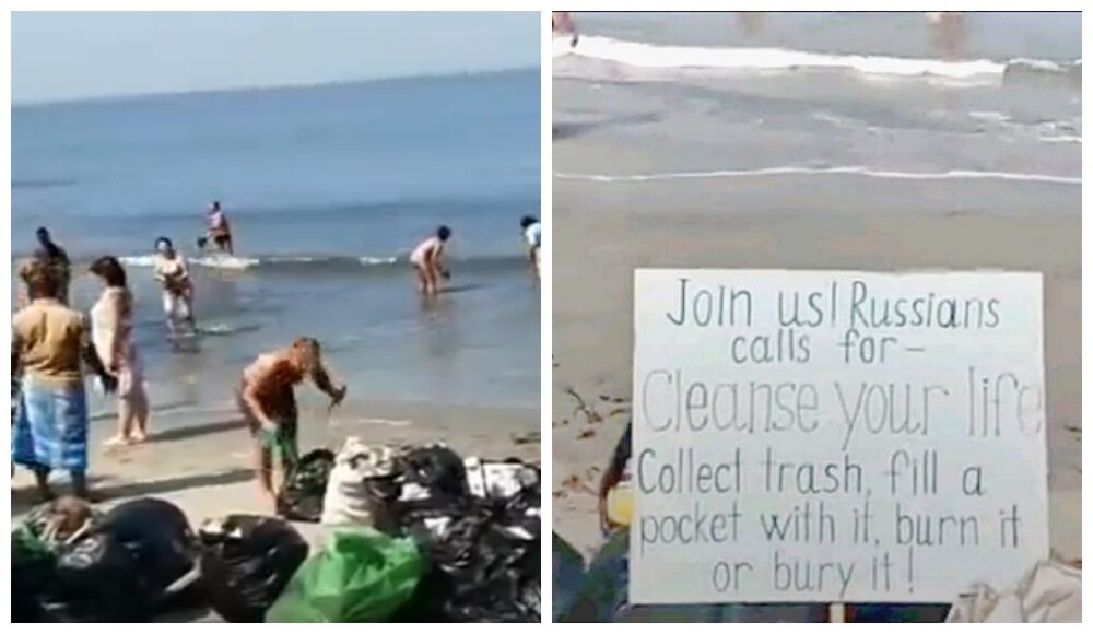 Туристы из России устроили субботник на пляже в Индии и попали в новости