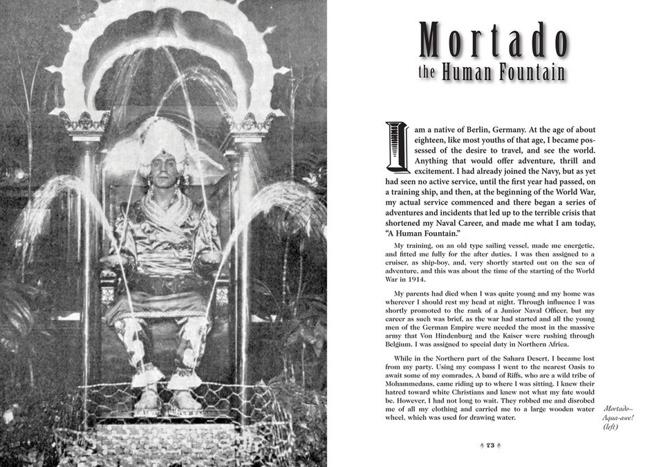 Мортадо – человек-фонтан и его история