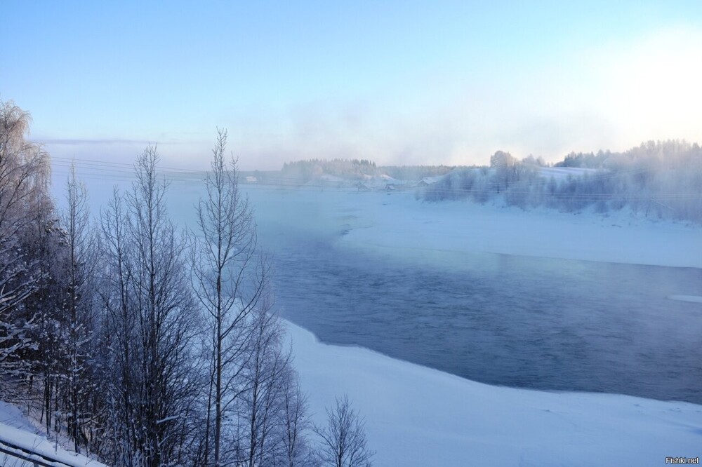 Морозный день на реке Онеге