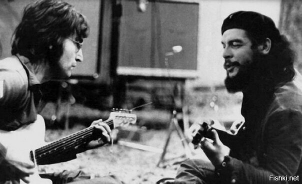 Джон Леннон и Уэйн Габриэл, член группы Elephant's Memory