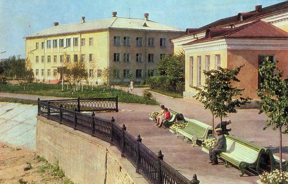 Старая Русса, Новгородская область. Советская набережная. 1968 год.