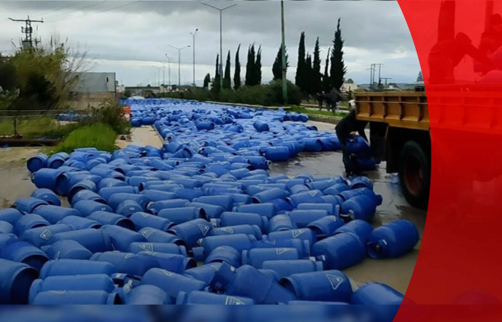 Паводковые воды в Сирии утащили тысячи газовых баллонов