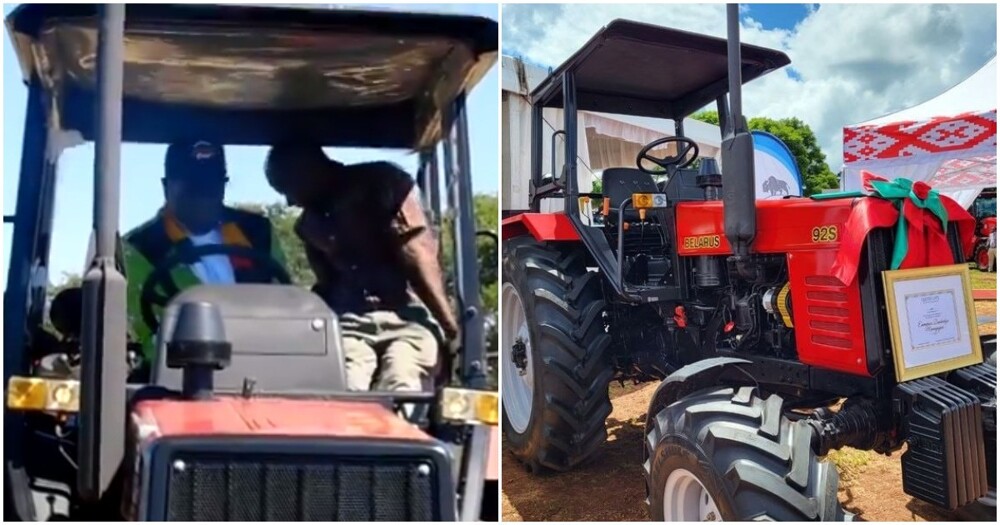 Подаренный президенту Зимбабве белорусский трактор не завёлся в самый ответственный момент