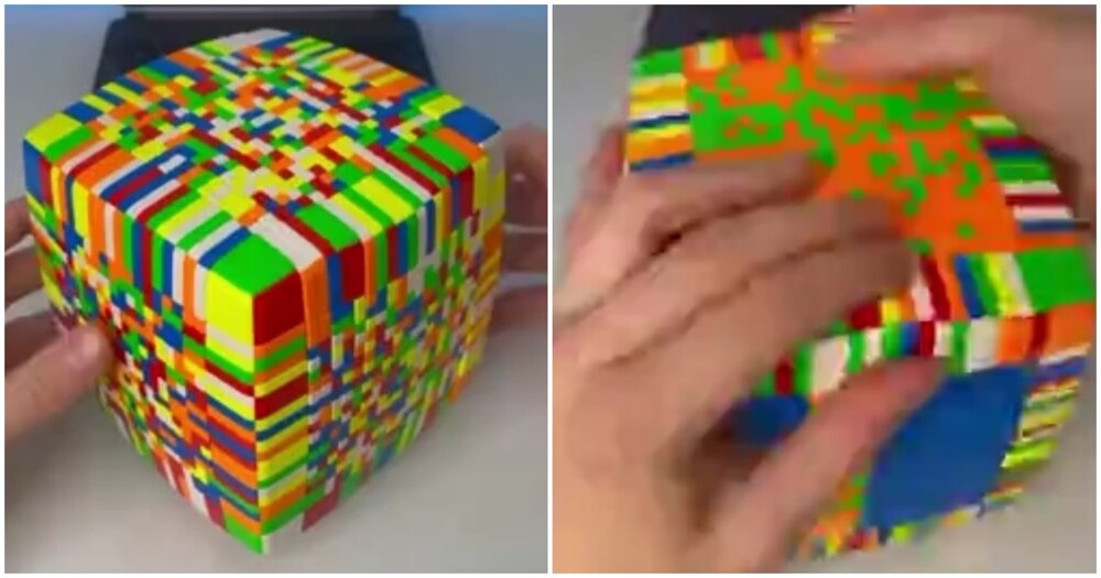 Сборка большого кубика Рубика
