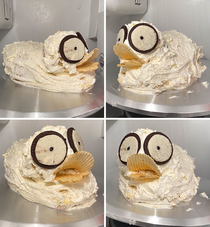 1. «Каждый раз, когда моя жена или я смотрим на этот торт, который я сделал, мы начинаем плакать от смеха»