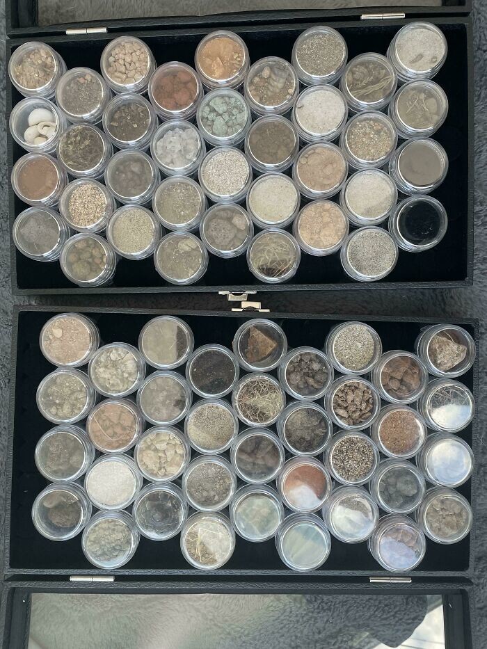 13. «Моя коллекция образцов природных материалов, песка и грязи со всего мира»