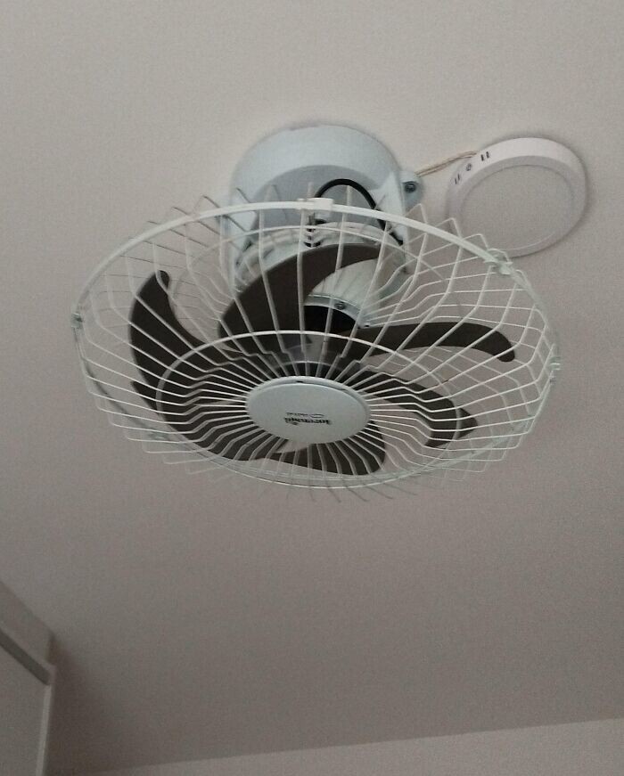 29. «Мой дедушка сказал, что установил потолочный вентилятор. Вот фотография, которую он нам прислал»