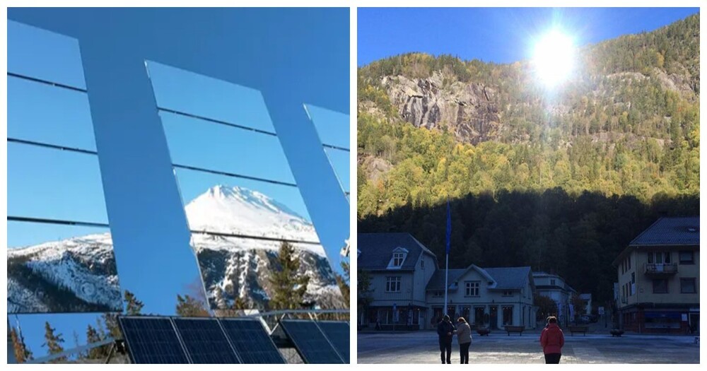 3. В Норвежском Рьюкане установили свое "искусственное солнце"