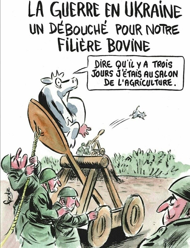 Французский сатирический еженедельник Шарли Эбдо высмеял заявление Макрона об отправке натовский войск на Украину