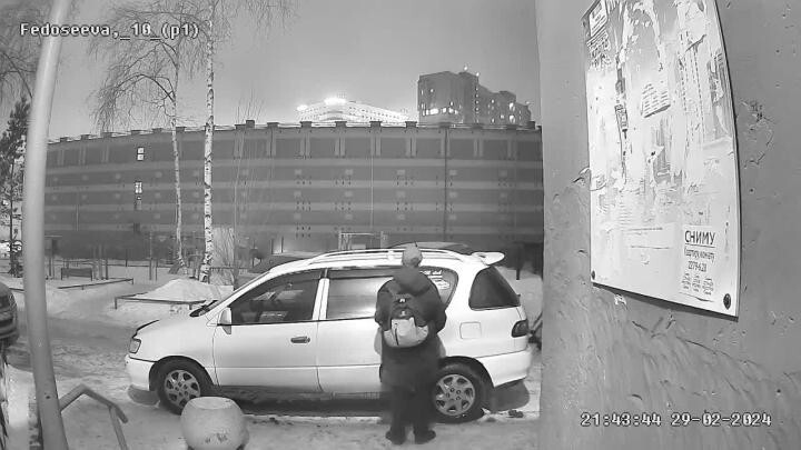 В Новосибирске мужчина справил нужду на автомобиль, который был припаркован прямо у подъезда