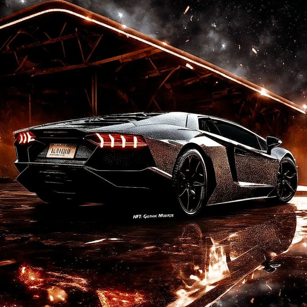 Lamborghini NFT иллюстрация