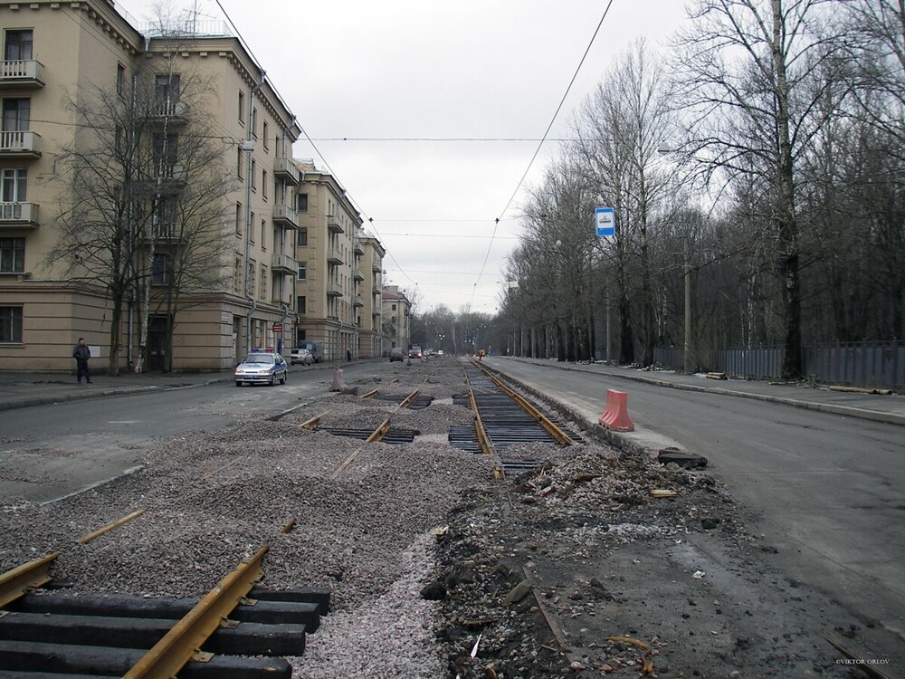 Ремонт на Мгинской улице.