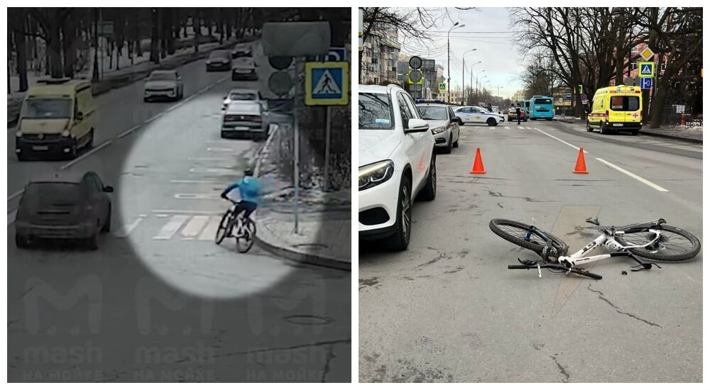 В Санкт-Петербурге велосипедист погиб, ударившись о дверь легковушки